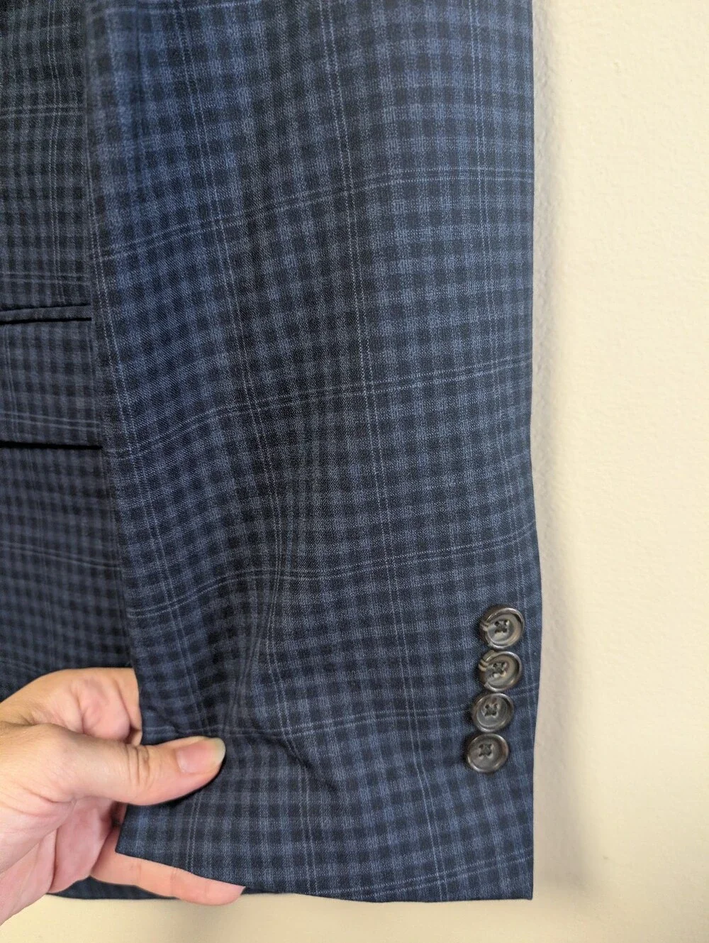 Brooks Brothers Regent Fit Blue Plaid Wool Sport Coat Blazer 44R